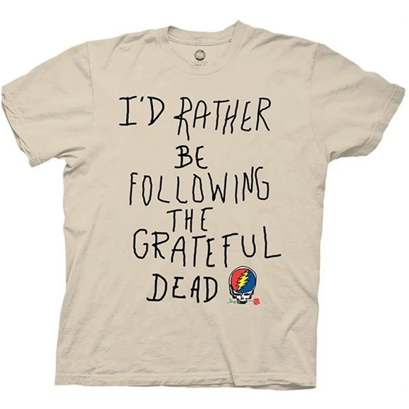THE GRATEFUL DEAD' SM .Beige Shirt Steal Your Face - Picture 2 of 5